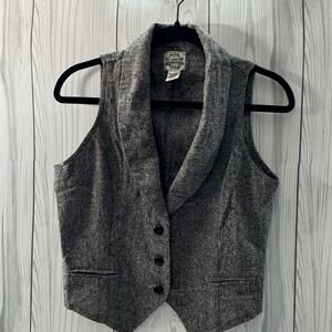 Vintage y2K Urban Behavior Gray Suit Vest Size L cotton Wool